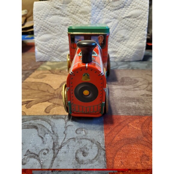Christmas Express Train Locomotives Shaped Tins, Compart & Wheels Spin - RH#38 - Picture 10 of 14